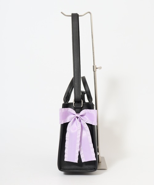 FUNALIVE(ファンアライブ)の「ハード地雷リボン 2WAYトートバッグ(ショルダーバッグ・レディース・ブラック/パープル・FREE)」の3枚目の写真