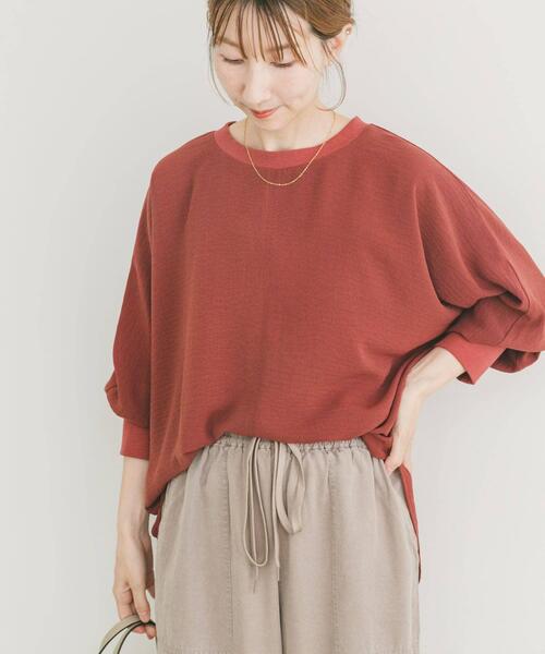 ITEMS URBANRESEARCH（アイテムズ アーバンリサーチ）の「リブドルマンブラウス（シャツ/ブラウス・レディース・ブラック/ホワイト/レッド系その他・FREE）」の3枚目の写真