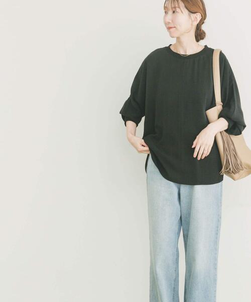 ITEMS URBANRESEARCH（アイテムズ アーバンリサーチ）の「リブドルマンブラウス（シャツ/ブラウス・レディース・ブラック/ホワイト/レッド系その他・FREE）」の8枚目の写真