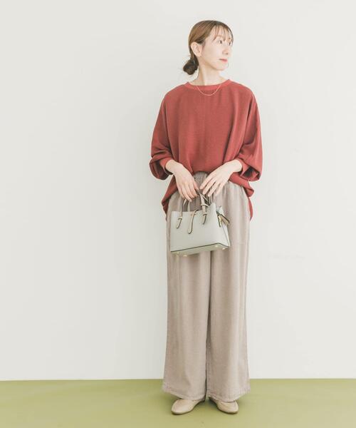 ITEMS URBANRESEARCH（アイテムズ アーバンリサーチ）の「リブドルマンブラウス（シャツ/ブラウス・レディース・ブラック/ホワイト/レッド系その他・FREE）」の21枚目の写真