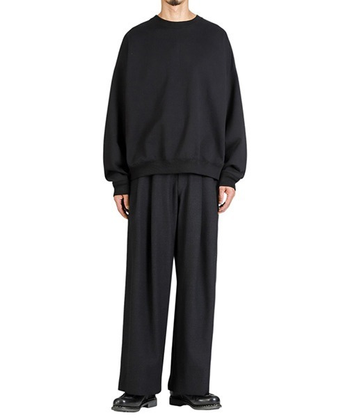 marka（マーカ）の「marka / マーカ：TWO TUCK BAGGY TROUSERS -TUMBLED WOOL SERGE-：M25C12PT01C[COR]（スラックス・メンズ・ブラック系その他・1(S)/2(M)）」の10枚目の写真
