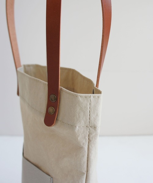 NYLON LEATHER POCKET TOTE（トートバッグ）｜TIDEWAY（タイドウェイ