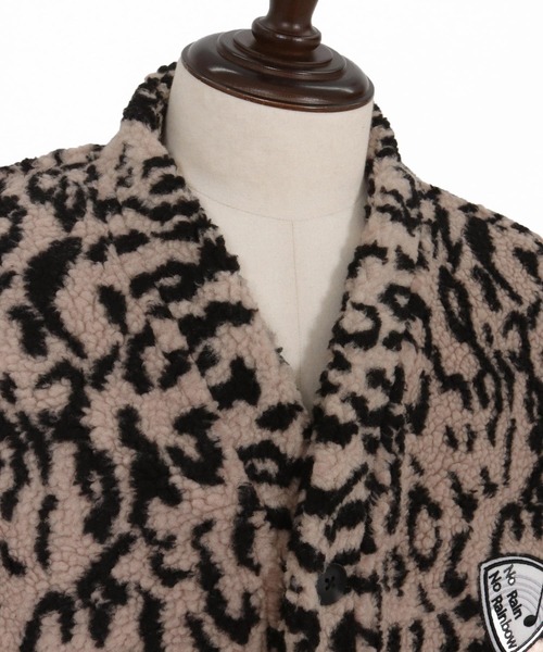 No Rain No Rainbow(ノーレインノーレインボー)の「mcg3701-leopard boa cardigan カーディガン(NR25W-03)(カーディガン/ボレロ・メンズ・レオパード/アニマル・S/M/L/XL)」の19枚目の写真