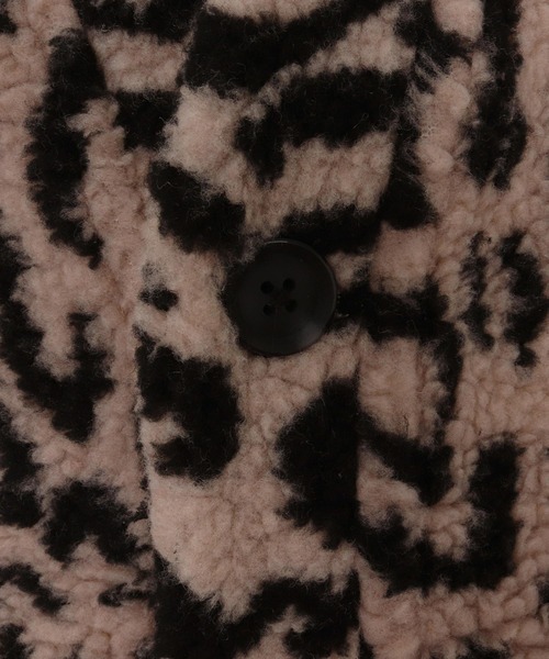 No Rain No Rainbow(ノーレインノーレインボー)の「mcg3701-leopard boa cardigan カーディガン(NR25W-03)(カーディガン/ボレロ・メンズ・レオパード/アニマル・S/M/L/XL)」の22枚目の写真