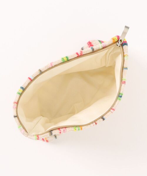 SANSeLF（サンセルフ）の「【SANSeLF】 ニットストライプポーチ マルチカラーボーダー ジップクロージャー saa25a065（ポーチ・レディース・アイボリー・FREE）」の7枚目の写真