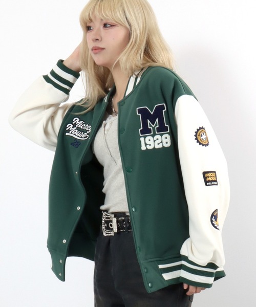 セール】Disney（ディズニー）フリース スウェット スタジャン/ライト