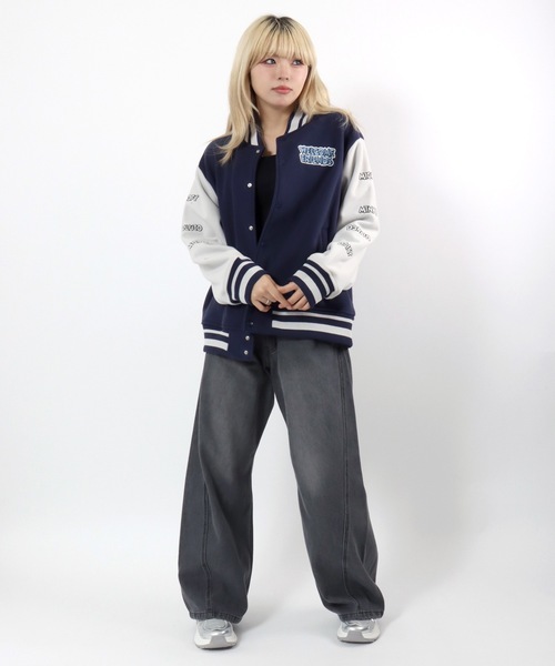 セール】Disney（ディズニー）フリース スウェット スタジャン/ライト