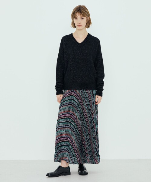 シルクツイル チェーンプリント プリーツスカート（スカート