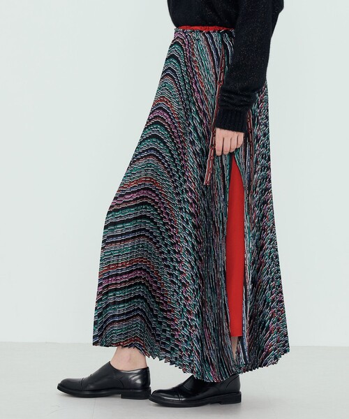 シルクツイル チェーンプリント プリーツスカート（スカート