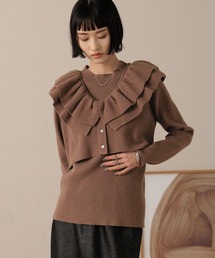 LOWRYS FARM | フリル２ＰニットＬＳ  577213(ニット/セーター)