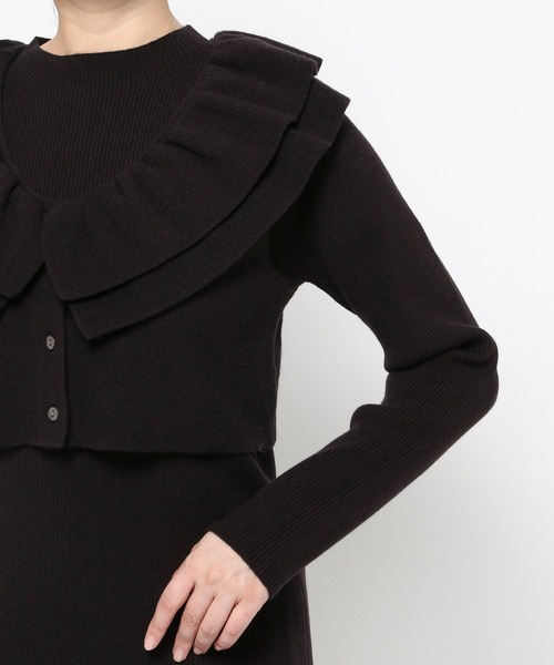 LOWRYS FARM(ローリーズファーム)の「フリル2PニットLS 577213(ニット/セーター・レディース・ブラック/ベージュ/ブラウン・FREE)」の8枚目の写真