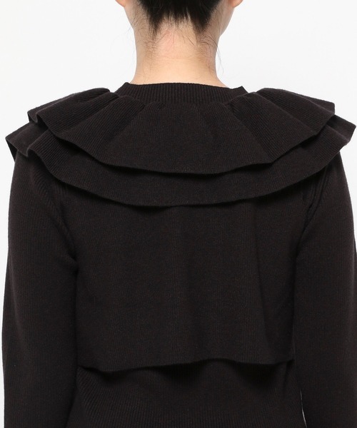 LOWRYS FARM(ローリーズファーム)の「フリル2PニットLS 577213(ニット/セーター・レディース・ブラック/ベージュ/ブラウン・FREE)」の11枚目の写真