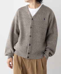 【U.S. POLO ASSN.】ワンポイントロゴ ポニー刺繍 メランジカーディガン CARDIGAN