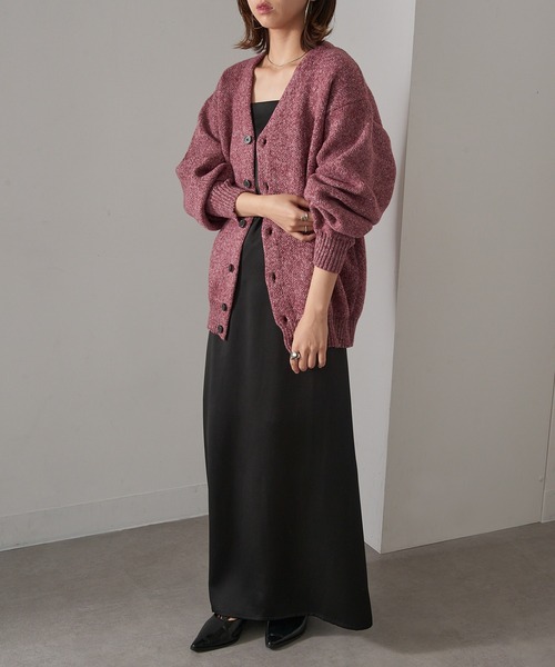 U.S. POLO ASSN.(ユーエスポロアッスン)の「【U.S. POLO ASSN.】ワンポイントロゴ ポニー刺繍 メランジカーディガン CARDIGAN(カーディガン/ボレロ・レディース・オートミール/グレー/ブラック/ネイビー/カーキ/ワイン・S/M/L)」の7枚目の写真