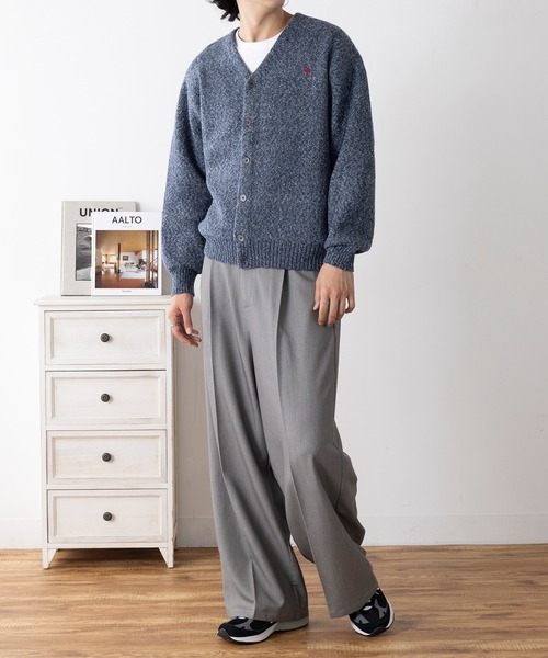 U.S. POLO ASSN.(ユーエスポロアッスン)の「【U.S. POLO ASSN.】ワンポイントロゴ ポニー刺繍 メランジカーディガン CARDIGAN(カーディガン/ボレロ・レディース・オートミール/グレー/ブラック/ネイビー/カーキ/ワイン・S/M/L)」の15枚目の写真