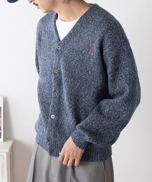 U.S. POLO ASSN.(ユーエスポロアッスン)の「【U.S. POLO ASSN.】ワンポイントロゴ ポニー刺繍 メランジカーディガン CARDIGAN(カーディガン/ボレロ・レディース・オートミール/グレー/ブラック/ネイビー/カーキ/ワイン・S/M/L)」の19枚目の写真