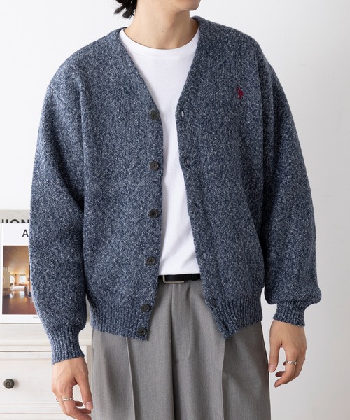 U.S. POLO ASSN.(ユーエスポロアッスン)の「【U.S. POLO ASSN.】ワンポイントロゴ ポニー刺繍 メランジカーディガン CARDIGAN(カーディガン/ボレロ・レディース・オートミール/グレー/ブラック/ネイビー/カーキ/ワイン・S/M/L)」の18枚目の写真