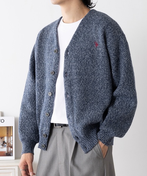 U.S. POLO ASSN.(ユーエスポロアッスン)の「【U.S. POLO ASSN.】ワンポイントロゴ ポニー刺繍 メランジカーディガン CARDIGAN(カーディガン/ボレロ・レディース・オートミール/グレー/ブラック/ネイビー/カーキ/ワイン・S/M/L)」の17枚目の写真