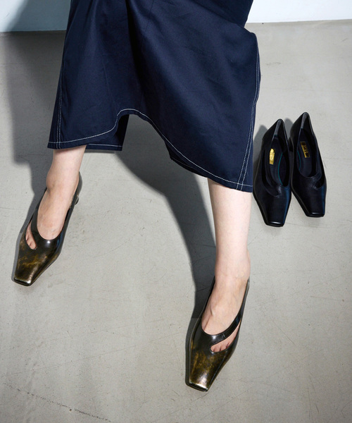 GRISEレザーARTYサイドカットパンプス GRISEレザーARTYサイドカットパンプス（パンプス）｜GRISE（グリーズ