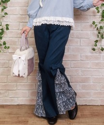 axes femme POETIQUE | サイドレースフレアデニムパンツ(デニムパンツ)