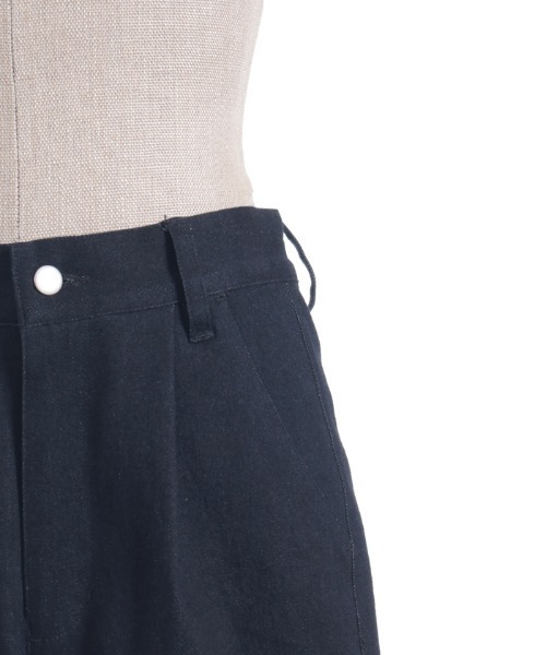 axes femme POETIQUE（アクシーズファムポエティック）の「サイドレースフレアデニムパンツ（デニムパンツ・レディース・インディゴブルー/ブラック・MEDIUM）」の10枚目の写真