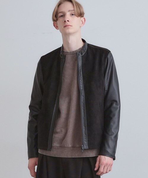 tk.TAKEO KIKUCHI（ティーケータケオキクチ）の「シングルレザー調ブルゾン（ブルゾン・メンズ・ブラック/ブラック系/ダークブラウン系・04/03/02）」の11枚目の写真