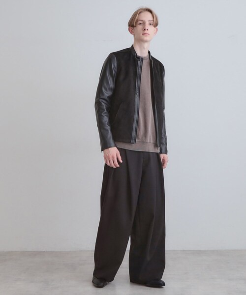 tk.TAKEO KIKUCHI（ティーケータケオキクチ）の「シングルレザー調ブルゾン（ブルゾン・メンズ・ブラック/ブラック系/ダークブラウン系・04/03/02）」の13枚目の写真