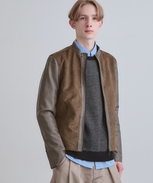 tk.TAKEO KIKUCHI（ティーケータケオキクチ）の「シングルレザー調ブルゾン（ブルゾン・メンズ・ブラック/ブラック系/ダークブラウン系・04/03/02）」の15枚目の写真