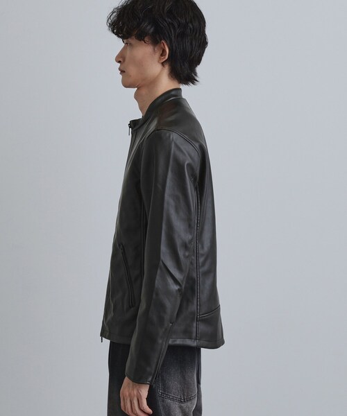 tk.TAKEO KIKUCHI（ティーケータケオキクチ）の「シングルレザー調ブルゾン（ブルゾン・メンズ・ブラック/ブラック系/ダークブラウン系・04/03/02）」の20枚目の写真