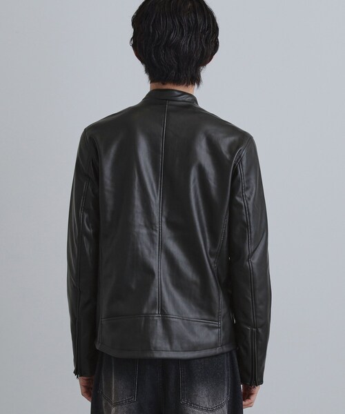 tk.TAKEO KIKUCHI（ティーケータケオキクチ）の「シングルレザー調ブルゾン（ブルゾン・メンズ・ブラック/ブラック系/ダークブラウン系・04/03/02）」の21枚目の写真