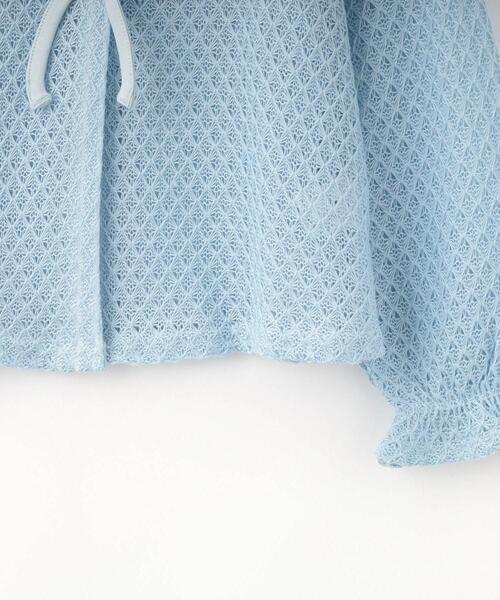 SHOO・LA・RUE（シューラルー）の「【100-150cm】レースニットソーカーディガン（カーディガン/ボレロ・キッズ・ホワイト/サックスブルー・10/11/12/13/14/15 ）」の7枚目の写真