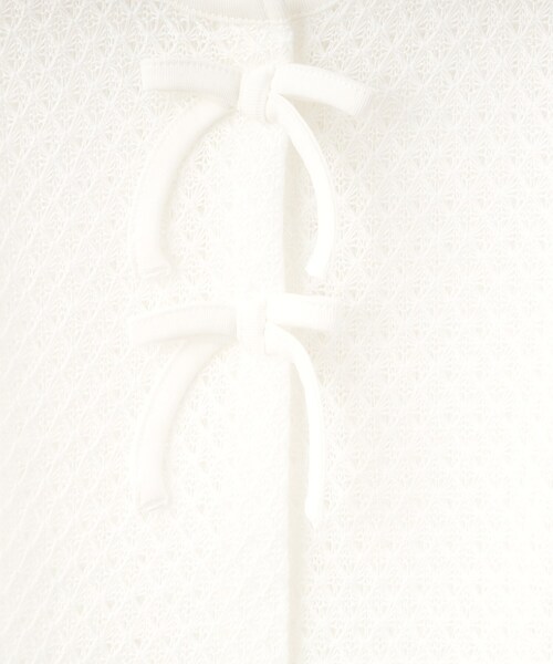 SHOO・LA・RUE（シューラルー）の「【100-150cm】レースニットソーカーディガン（カーディガン/ボレロ・キッズ・ホワイト/サックスブルー・10/11/12/13/14/15 ）」の9枚目の写真