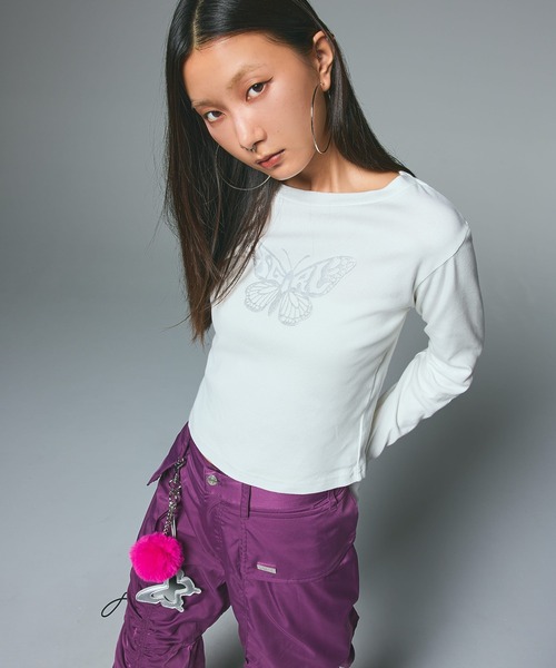 X-girl（エックスガール）の「MIRROR AND LOGO KEY CHARM（キーホルダー・レディース・シルバー/ゴールド・ONE SIZE）」の3枚目の写真