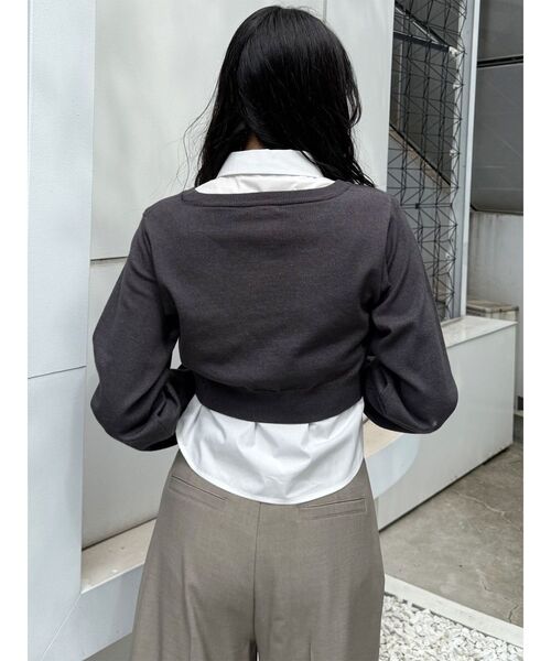 MURUA(ムルーア)の「シャツレイヤードマルチウェイニット(ニット/セーター・レディース・ブラウン/グレー/グリーン・FREE)」の7枚目の写真