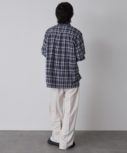 【好配色】希少60’s USA製オンブレネルシャツ レーヨンM Boxシルエット towncraft-60s-loop-collar-nel-