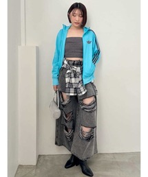 SNIDEL | ダメージデニムパンツ(デニムパンツ)