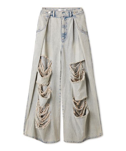 SNIDEL(スナイデル)の「ダメージデニムパンツ(デニムパンツ・レディース・ライトブルー/ライトグレー・1/0)」の11枚目の写真