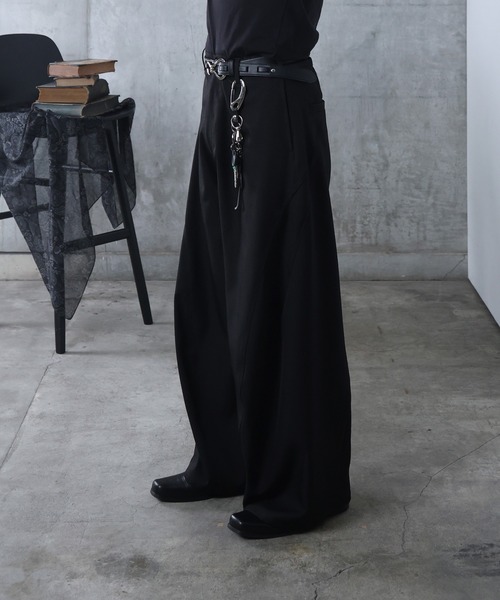 オーダー可能パターン［ボトムス］ セール】AW 3Dパターン タック ワイド カーブパンツ メンズ レディース