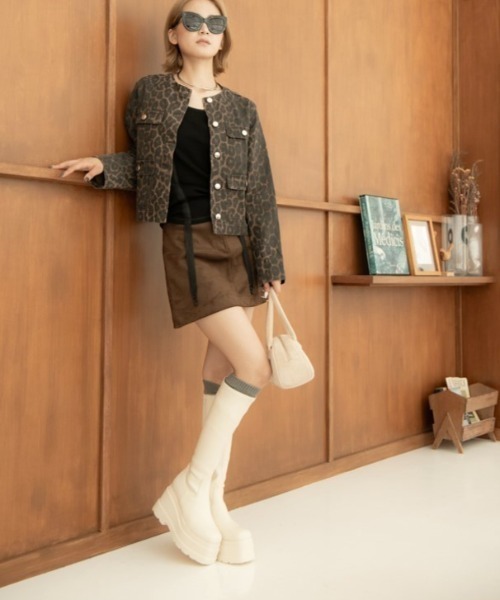 25AW新作】【R&E】トリプルソール厚底ストレッチロングブーツ（ブーツ