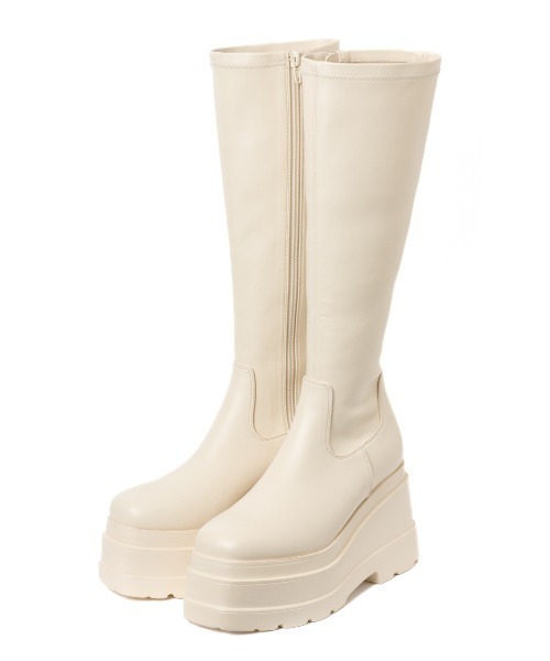 25AW新作】【R&E】トリプルソール厚底ストレッチロングブーツ（ブーツ