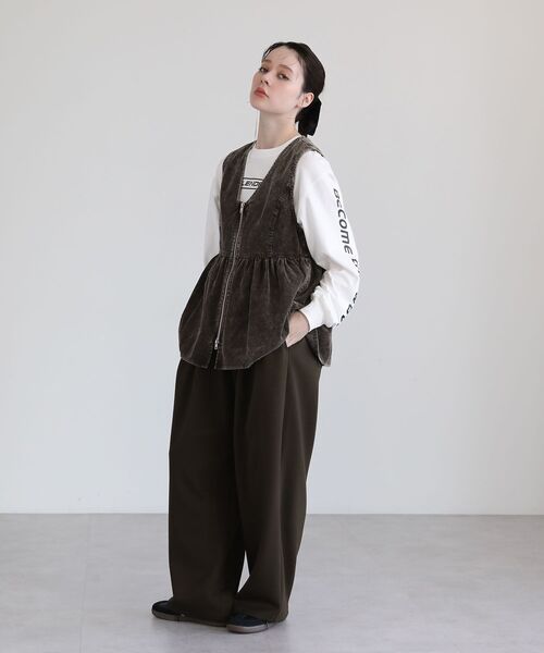 ELENCARE DUE(エレンカーレデュエ)の「・ELENCARE DUE コクーンイージーパンツ(その他パンツ・レディース・チャコールグレー/ホワイト系その他/ブラック/カーキ・FREE)」の17枚目の写真