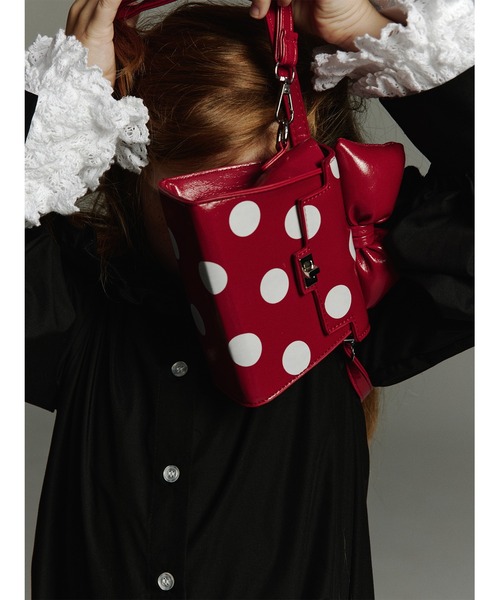 LOWRYS FARM（ローリーズファーム）の「ＦＬドットリボンＢＡＧ　587938（ショルダーバッグ・キッズ・レッド/ピンク/ホワイト/ブラック・FREE）」の4枚目の写真