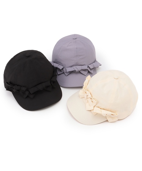 petit main（プティマイン）の「メニーリボンキャップ（キャップ・キッズ・ブラック/ラベンダー/アイボリー・50cm/54cm/52cm）」の11枚目の写真