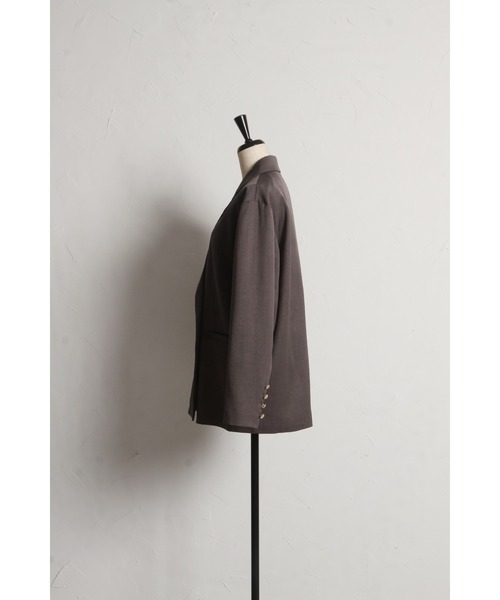 &. NOSTALGIA（アンドドットノスタルジア）の「ツイルゴールドボタンブレザー（テーラードジャケット・レディース・グレー/ネイビー・M）」の13枚目の写真