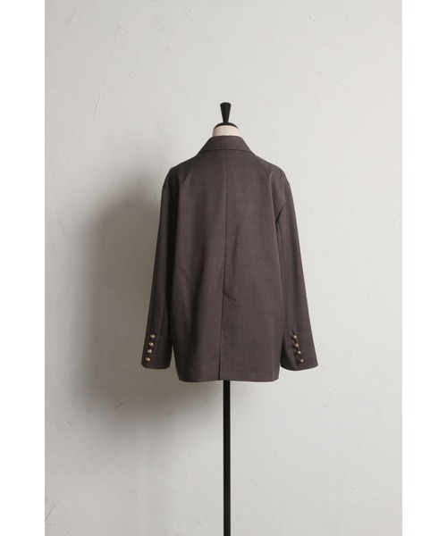 &. NOSTALGIA（アンドドットノスタルジア）の「ツイルゴールドボタンブレザー（テーラードジャケット・レディース・グレー/ネイビー・M）」の14枚目の写真