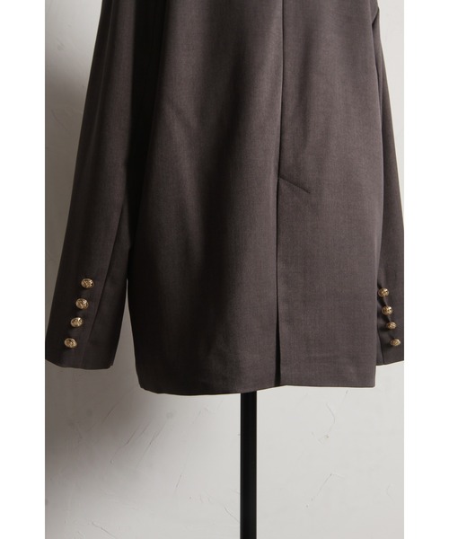 &. NOSTALGIA（アンドドットノスタルジア）の「ツイルゴールドボタンブレザー（テーラードジャケット・レディース・グレー/ネイビー・M）」の15枚目の写真