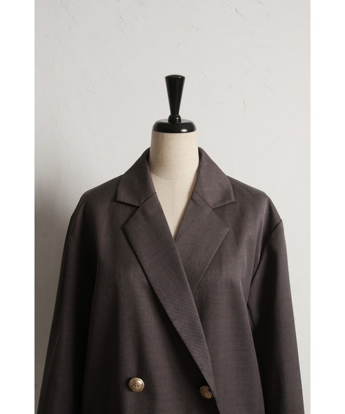&. NOSTALGIA（アンドドットノスタルジア）の「ツイルゴールドボタンブレザー（テーラードジャケット・レディース・グレー/ネイビー・M）」の16枚目の写真