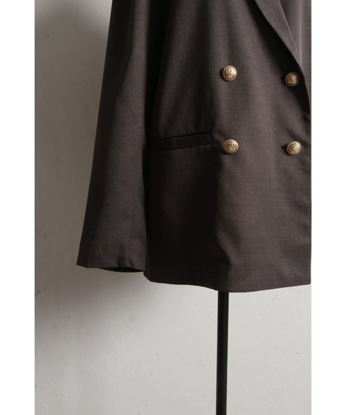 &. NOSTALGIA（アンドドットノスタルジア）の「ツイルゴールドボタンブレザー（テーラードジャケット・レディース・グレー/ネイビー・M）」の18枚目の写真