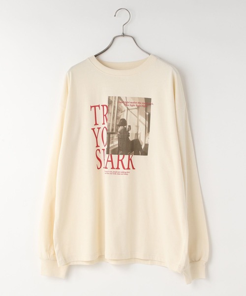 LOWRYS FARM（ローリーズファーム）の「アソートフォトＬＳ　595331（Tシャツ/カットソー・レディース・チャコールグレー/オフホワイト/アイボリー・FREE）」の16枚目の写真