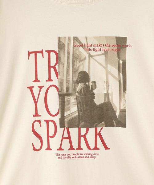 LOWRYS FARM（ローリーズファーム）の「アソートフォトＬＳ　595331（Tシャツ/カットソー・レディース・チャコールグレー/オフホワイト/アイボリー・FREE）」の17枚目の写真